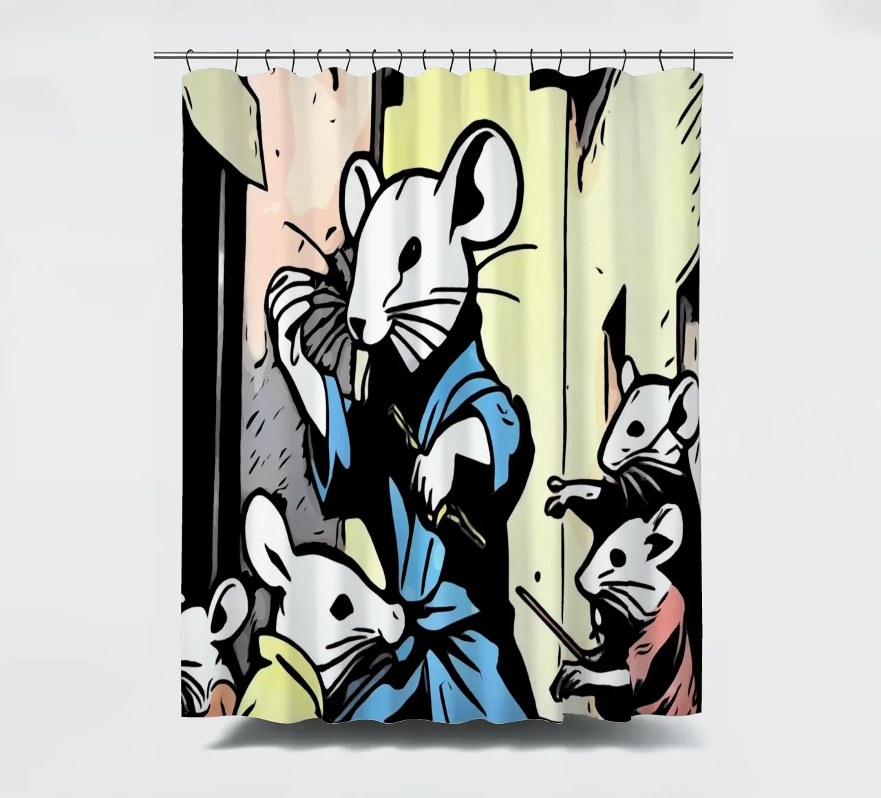 Pop Art Animals #7 shower curtain by ZAMART - PopArt