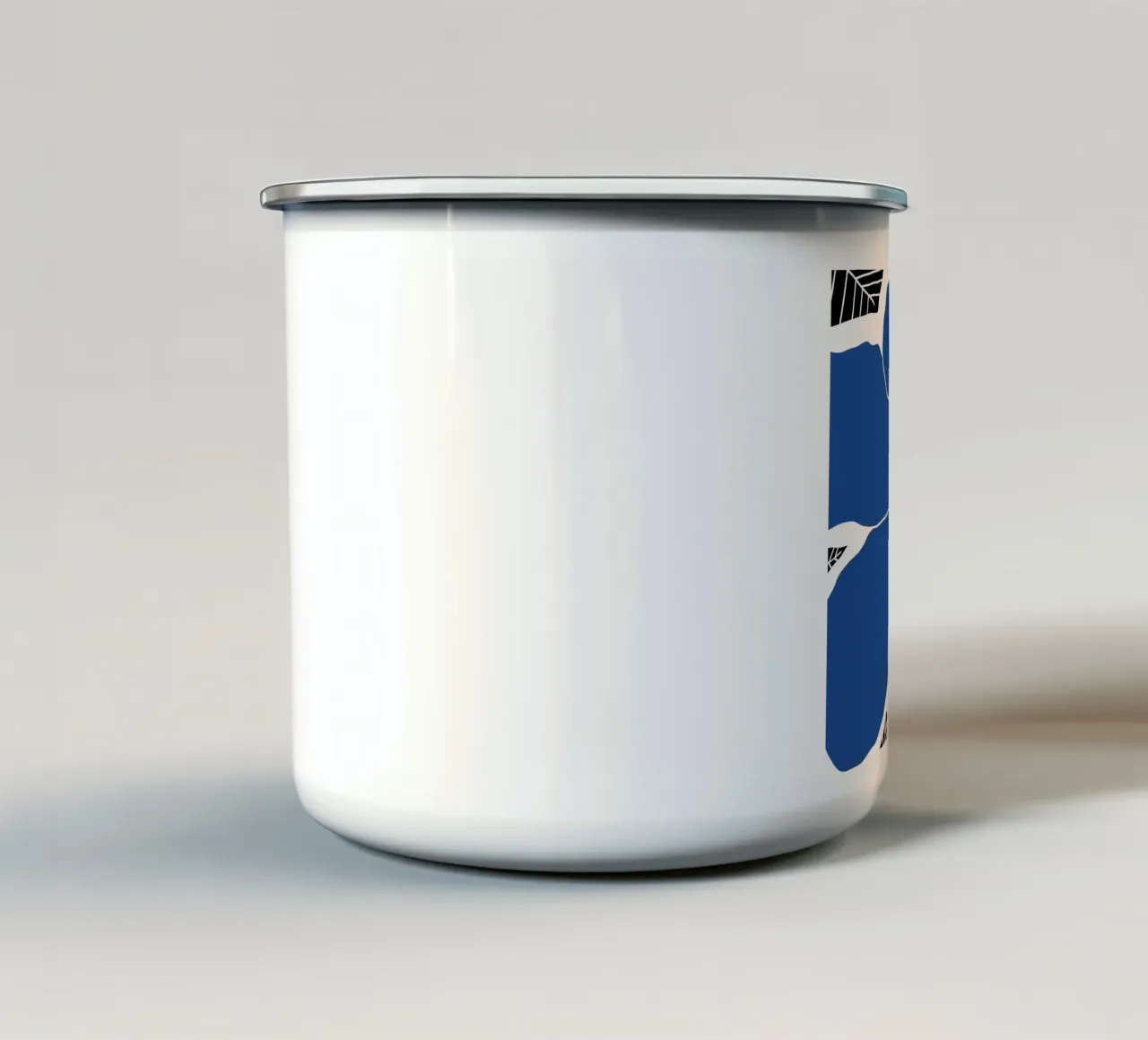 Blue large bold flower tazza in smalto da TijanaArtStudio88