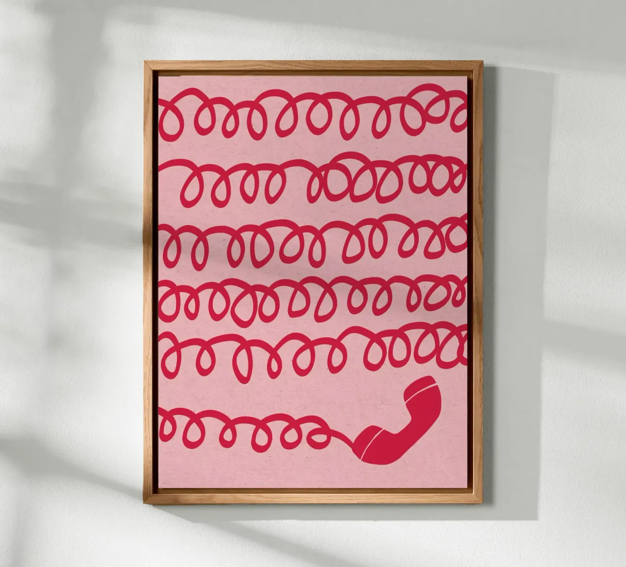 Retro Red Telephone alu-dibond by Kim Hubball Studio