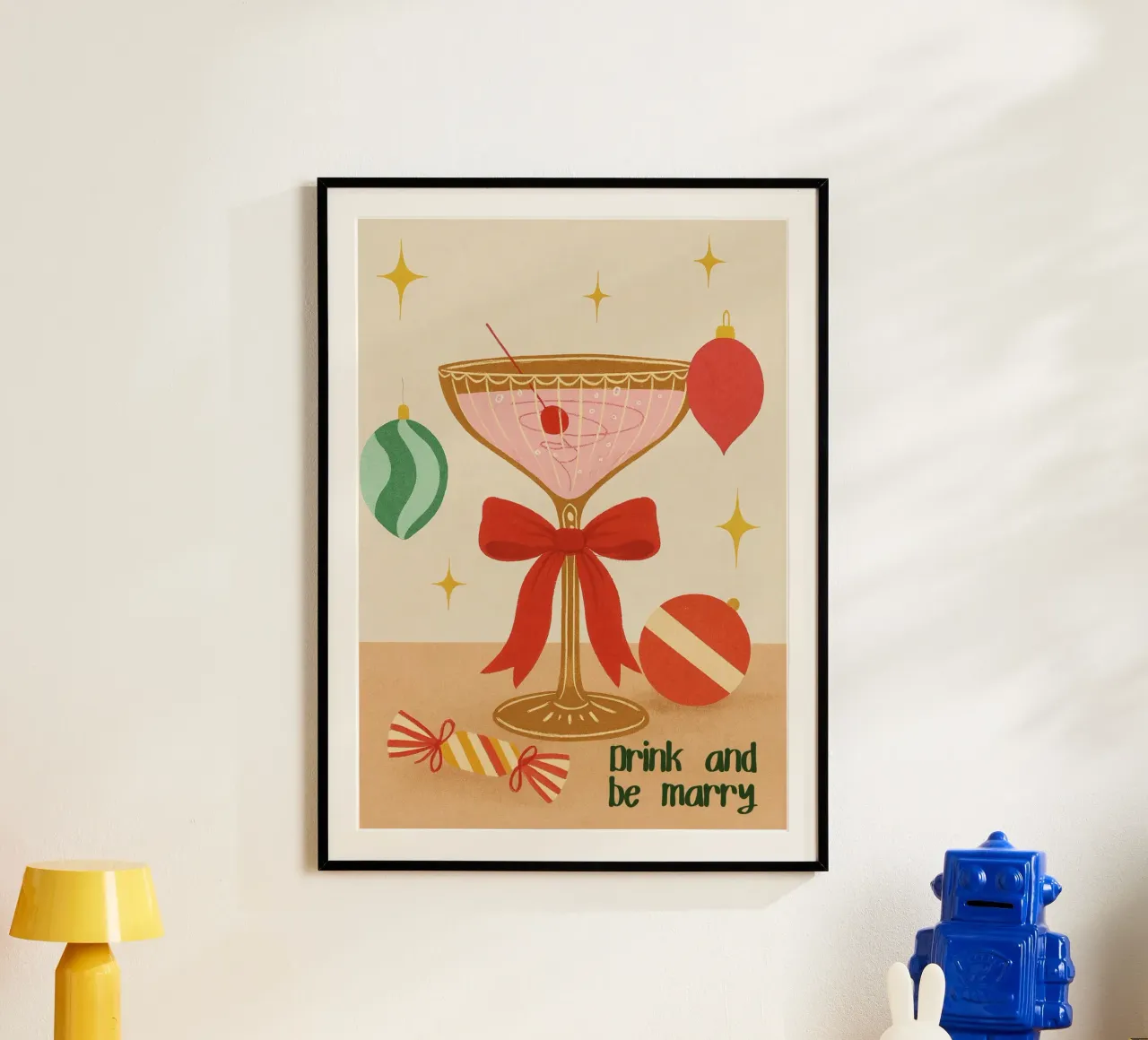 Bevete e sposatevi! Cocktail di Natale di metà secolo carta hahnemühle da postaprinta
