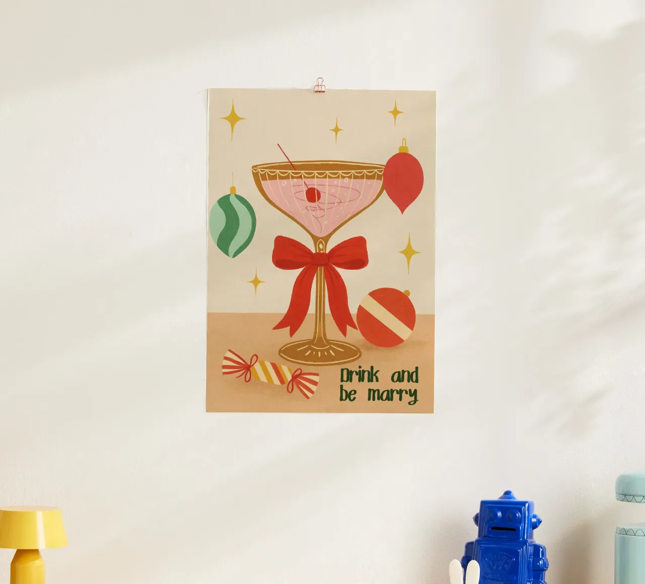 Bevete e sposatevi! Cocktail di Natale di metà secolo carta hahnemühle da postaprinta