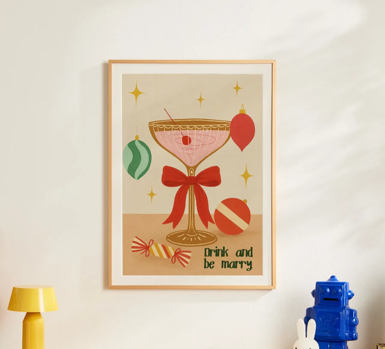 Bevete e sposatevi! Cocktail di Natale di metà secolo carta hahnemühle da postaprinta