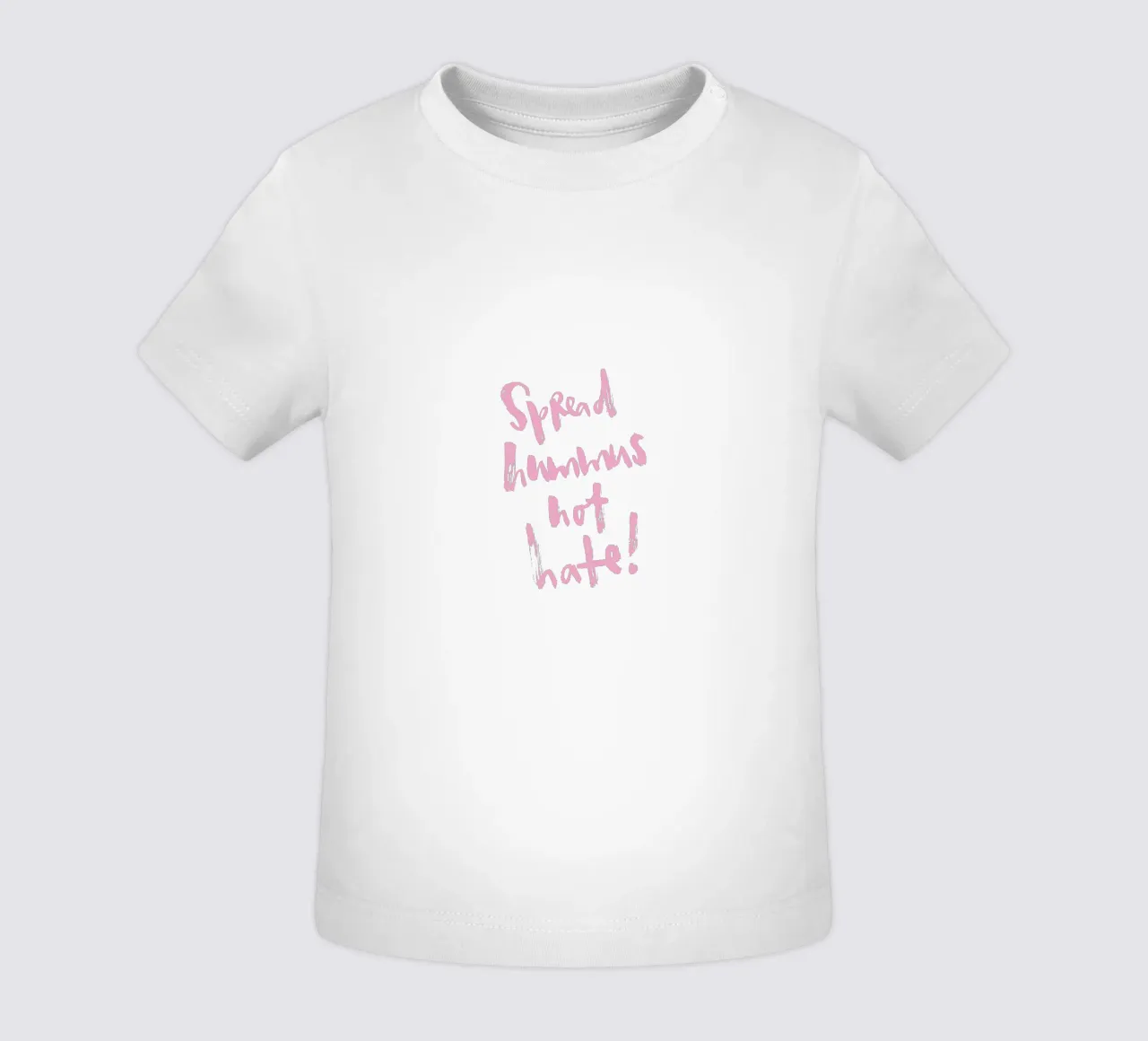 Spread hummus, not hate maglietta neonato da Brushmeetspaper