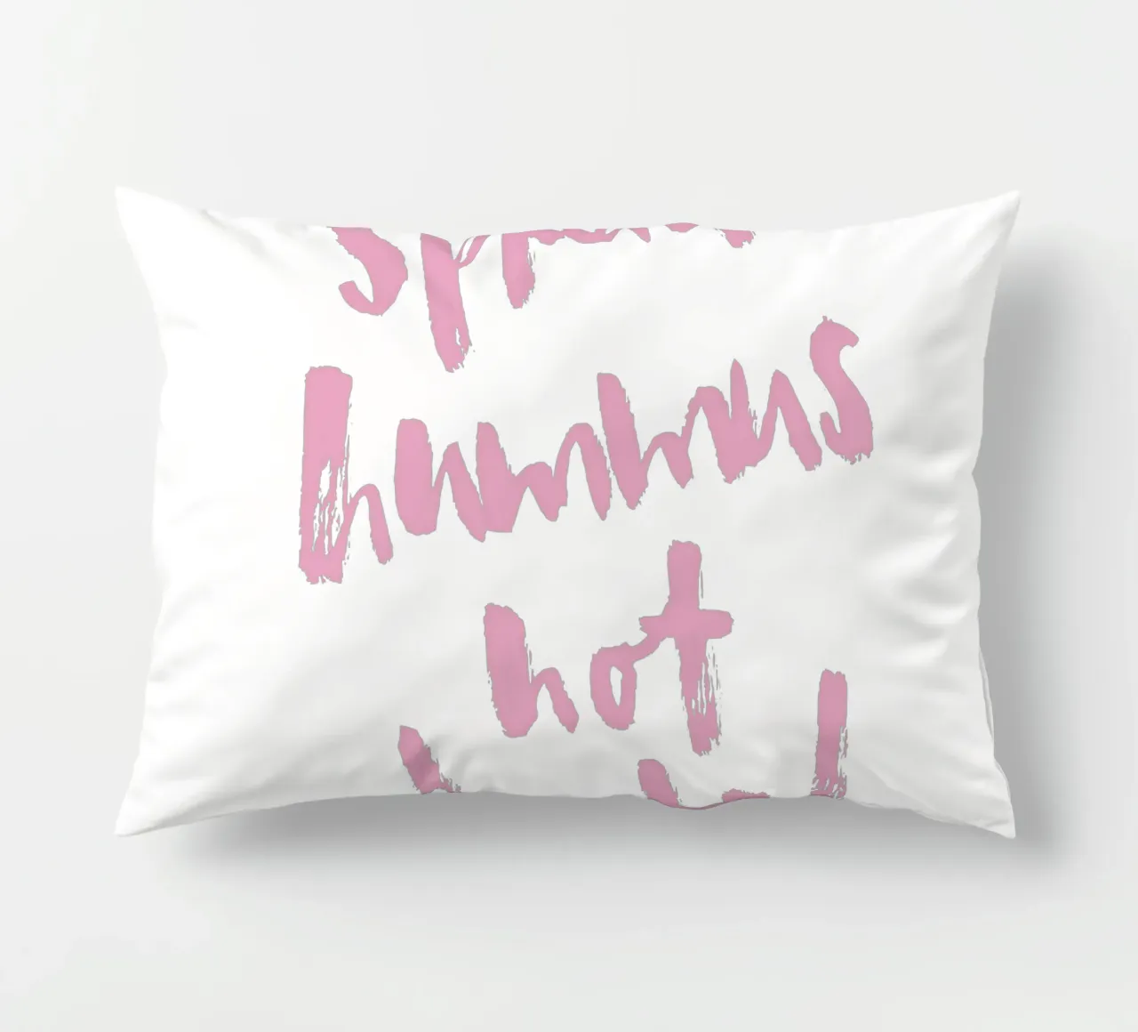 Spread hummus, not hate cuscino da Brushmeetspaper