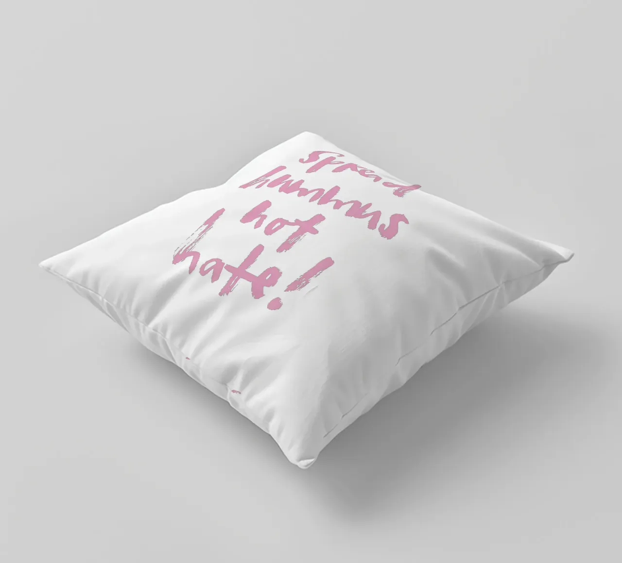 Spread hummus, not hate cuscino da Brushmeetspaper