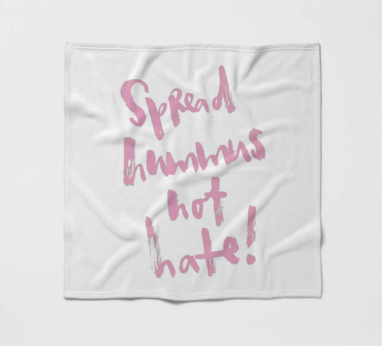 Spread hummus, not hate coperta in pile da Brushmeetspaper