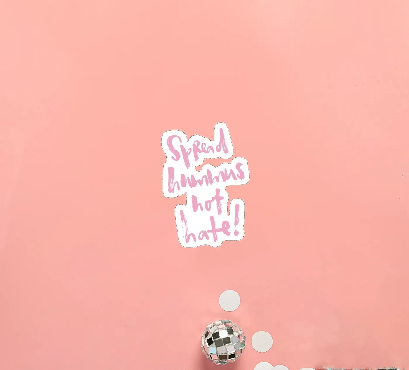 Spread hummus, not hate adesivo da Brushmeetspaper