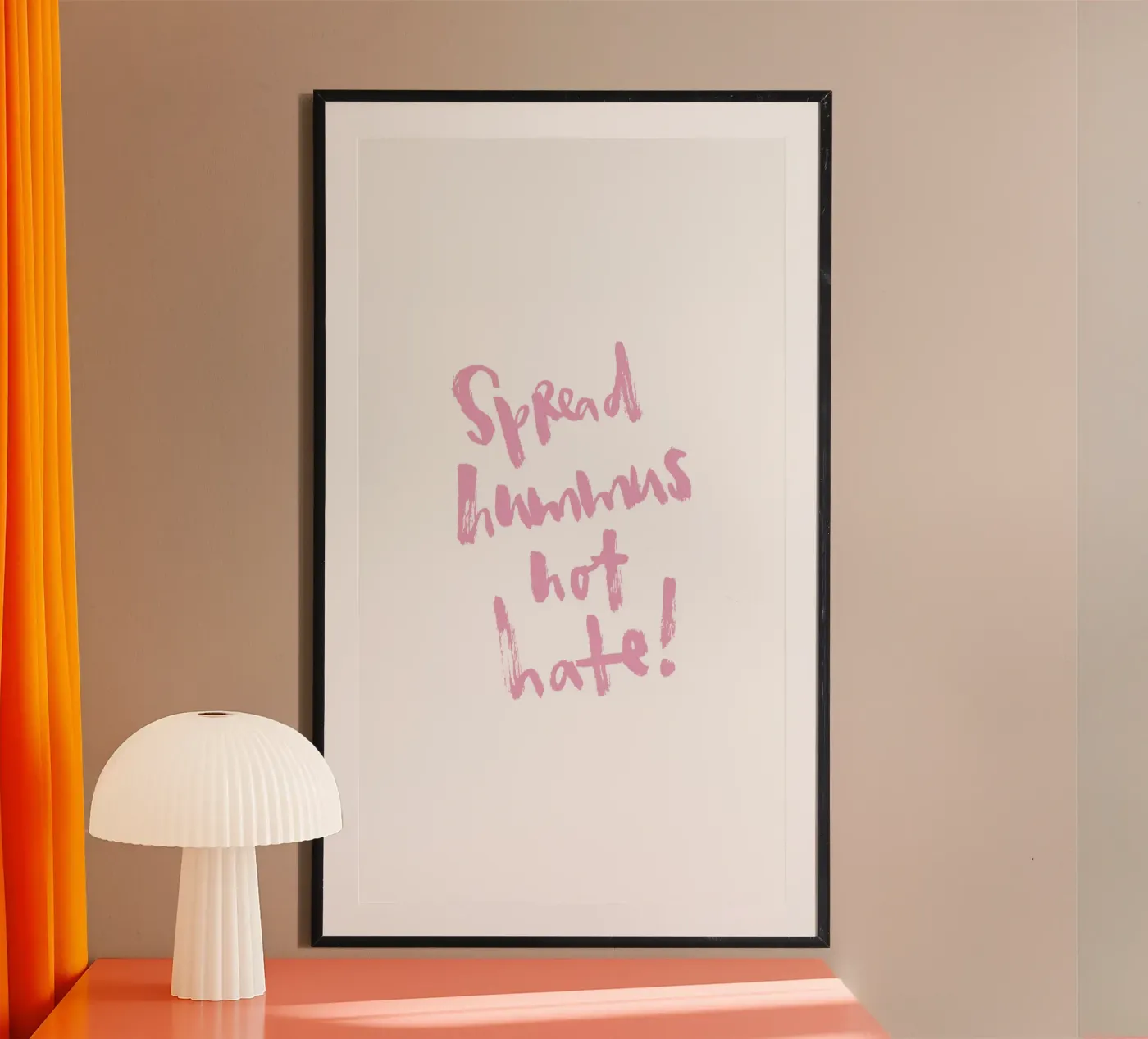 Spread hummus, not hate poster van Brushmeetspaper