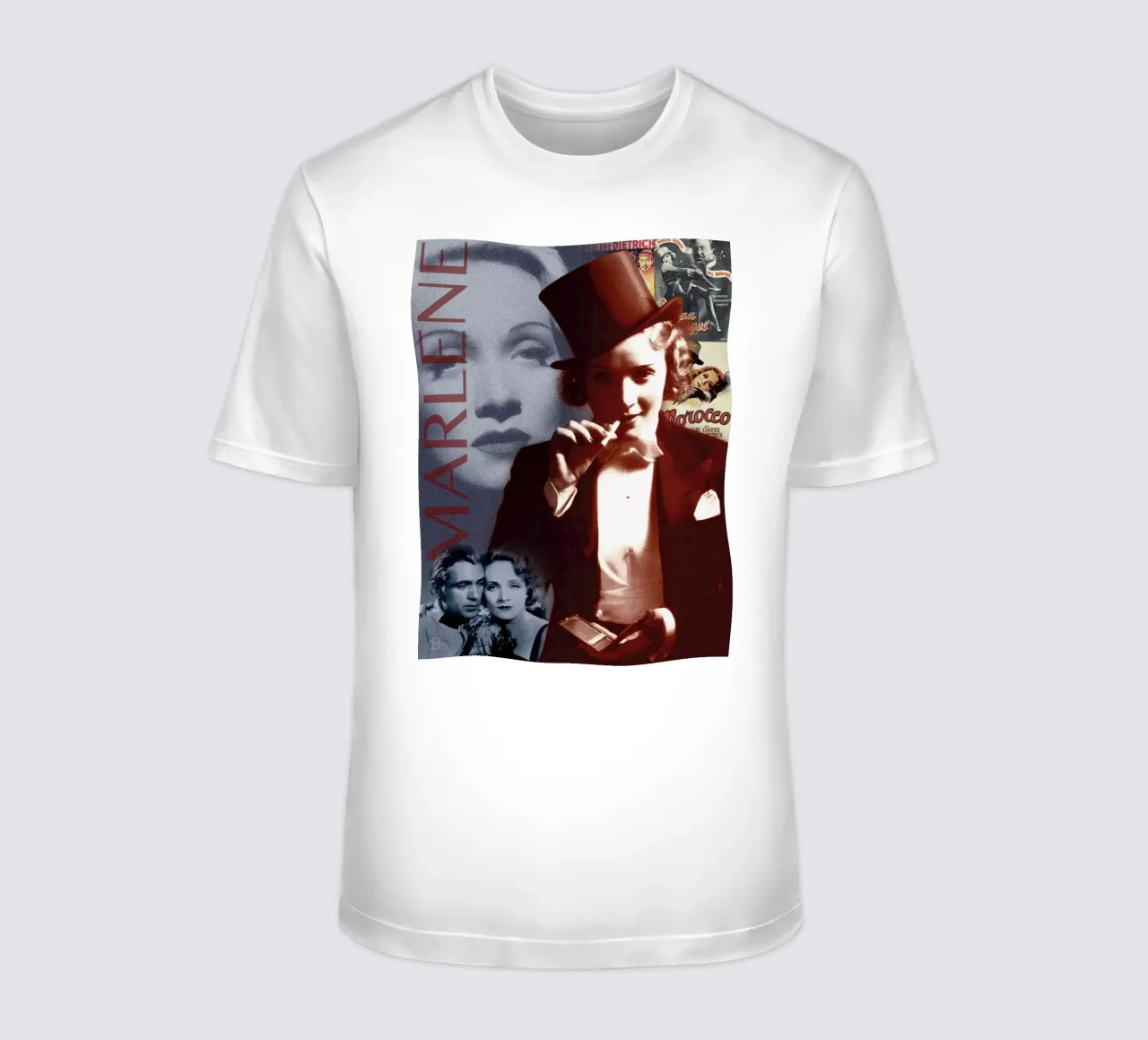 Marlene Dietrich Portrait Collage 1 t-shirt da DesmondBates
