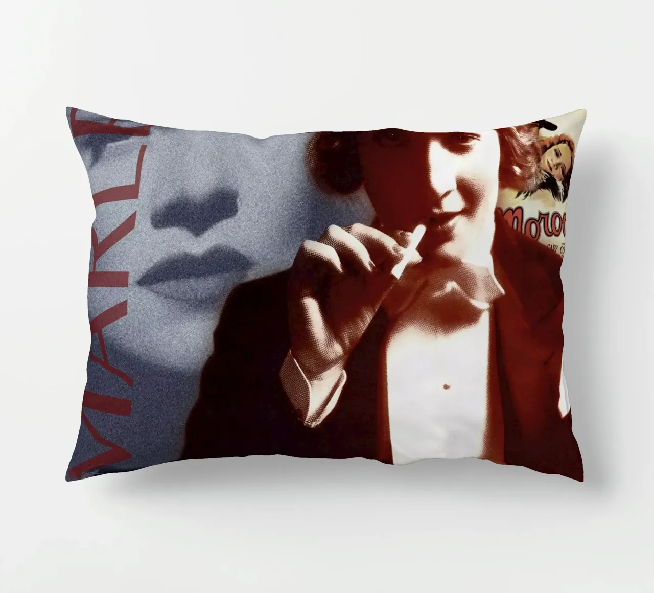 Marlene Dietrich Portrait Collage 1 cuscino da DesmondBates