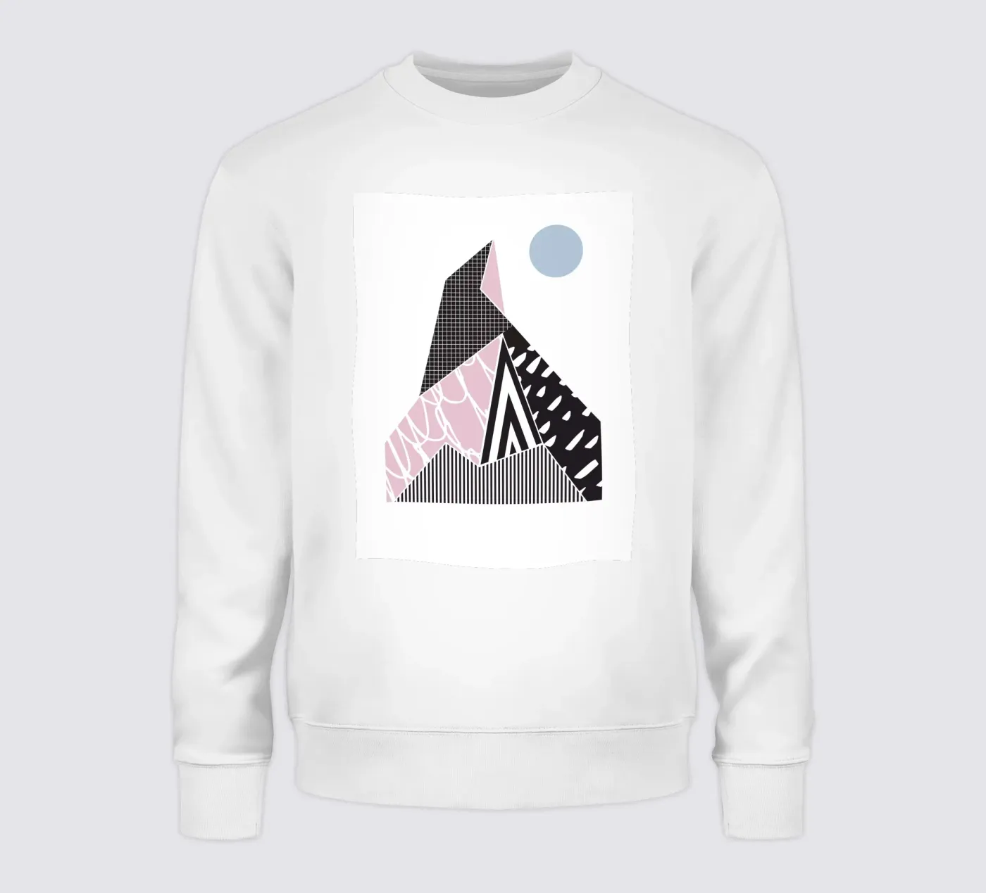 Geometric Pattern Mountain sweatshirt by Kim Hubball Studio