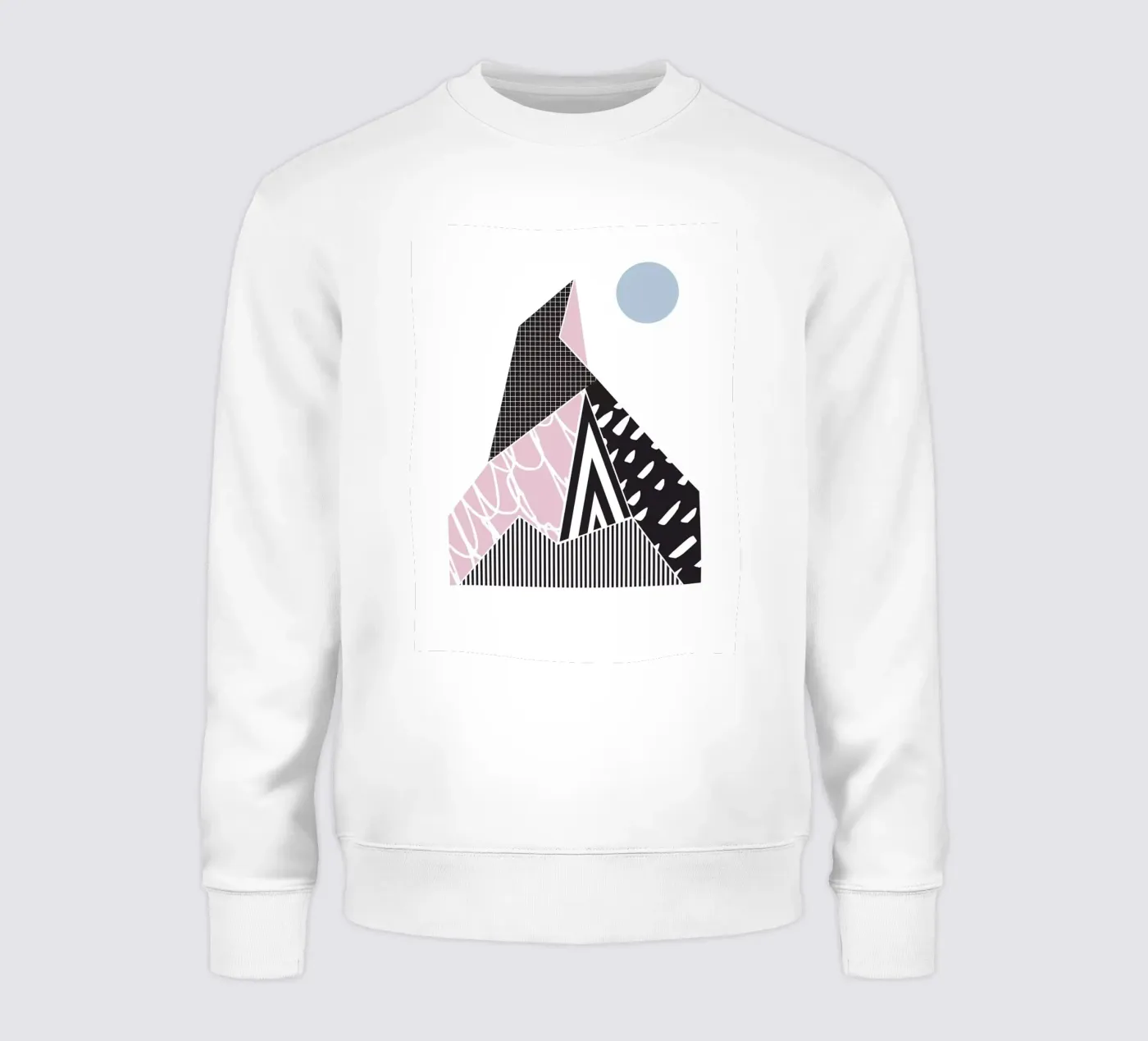 Geometric Pattern Mountain sweatshirt by Kim Hubball Studio