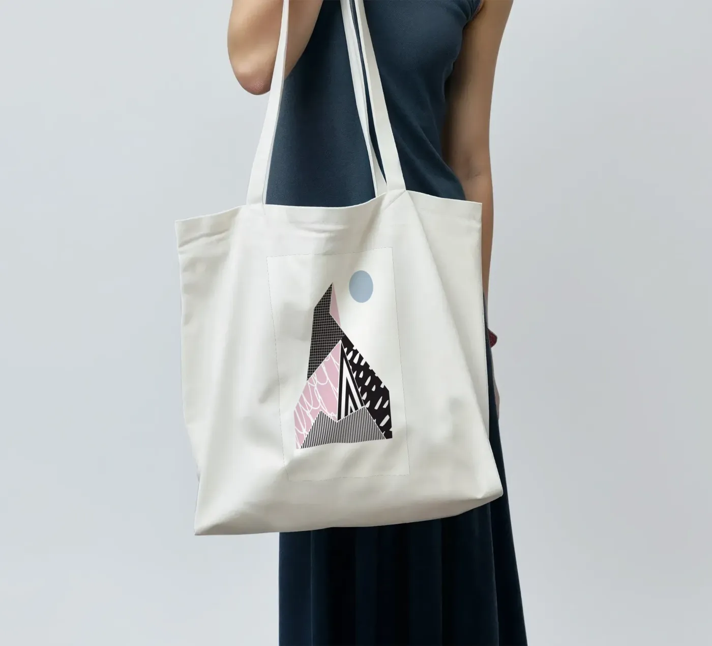 Geometric Pattern Mountain tote bag by Kim Hubball Studio