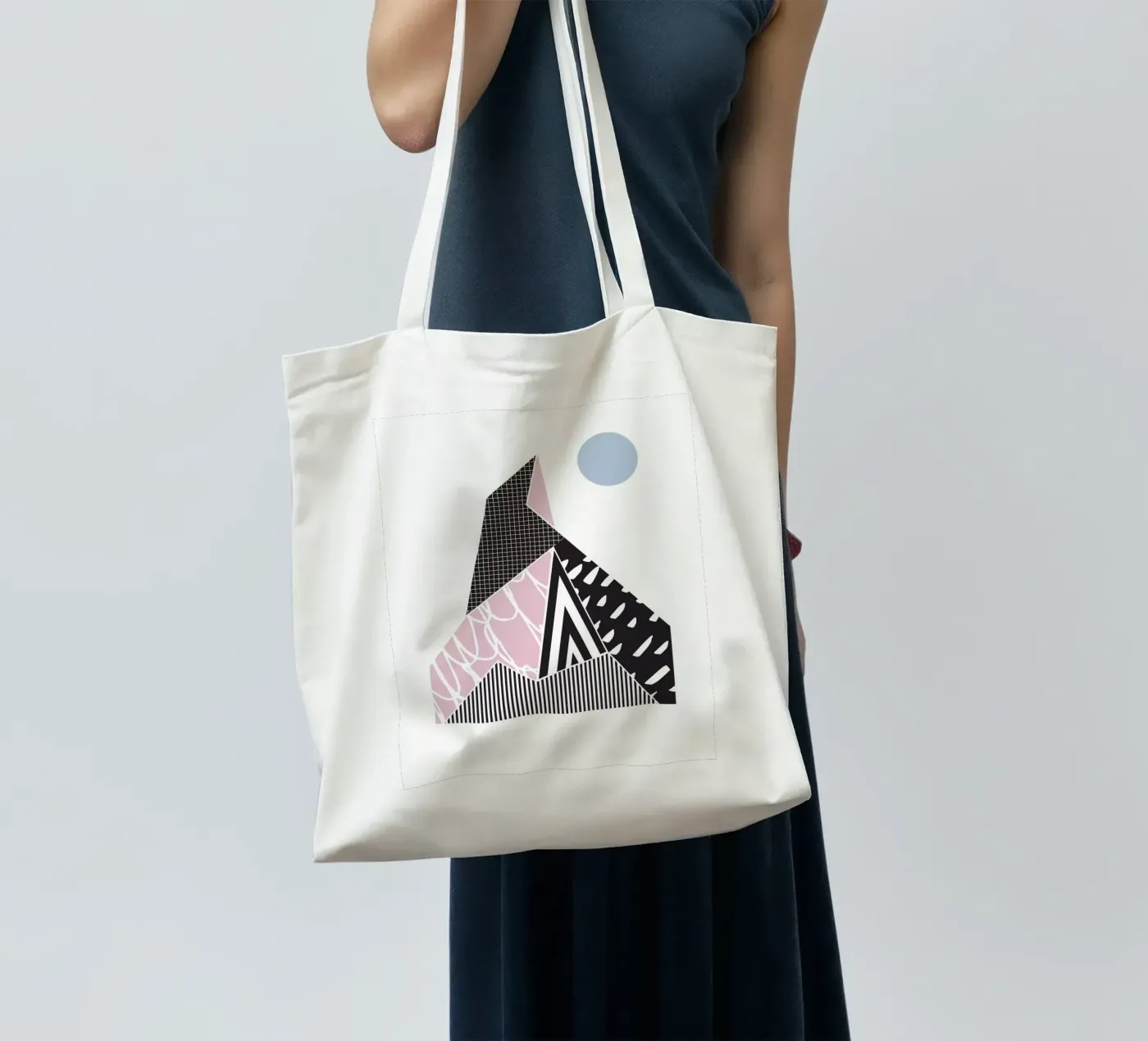Geometric Pattern Mountain tote bag by Kim Hubball Studio