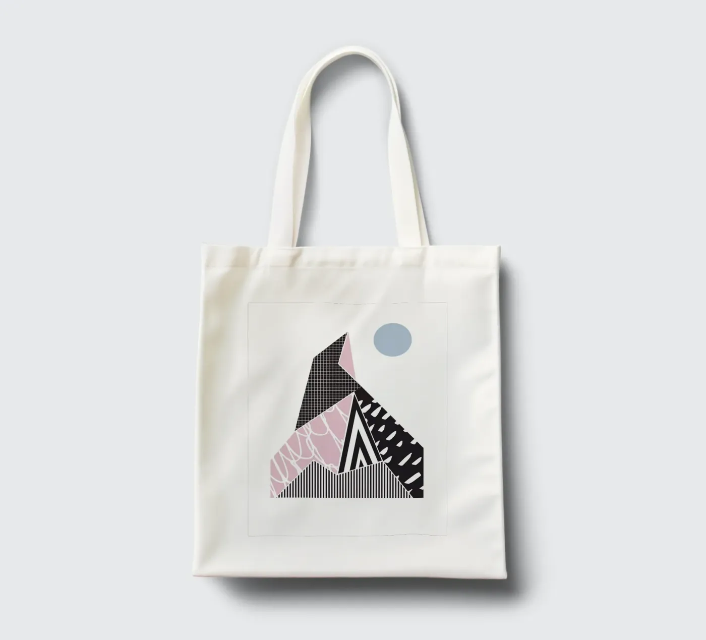Geometric Pattern Mountain tote bag by Kim Hubball Studio