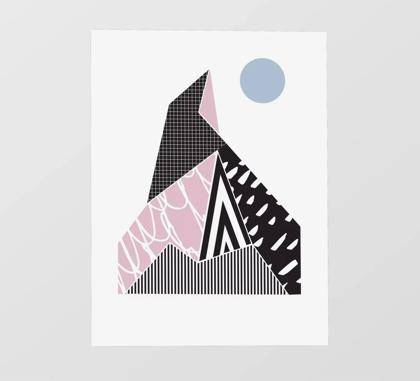 Modello geometrico di montagna pellicola backlit da Kim Hubball Studio