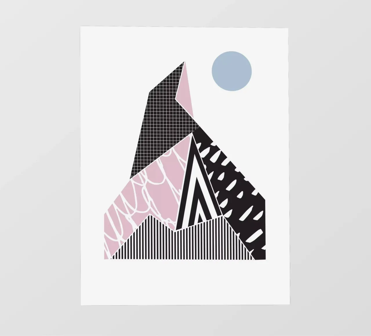 Modello geometrico di montagna pellicola backlit da Kim Hubball Studio