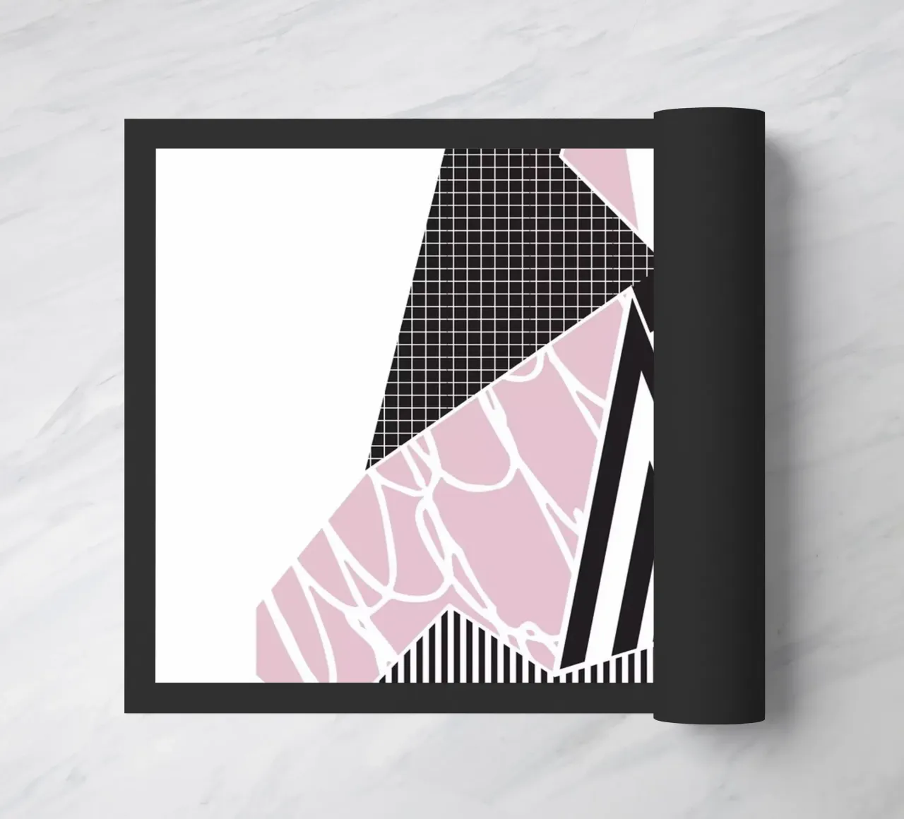 Geometric Pattern Mountain doormat by Kim Hubball Studio