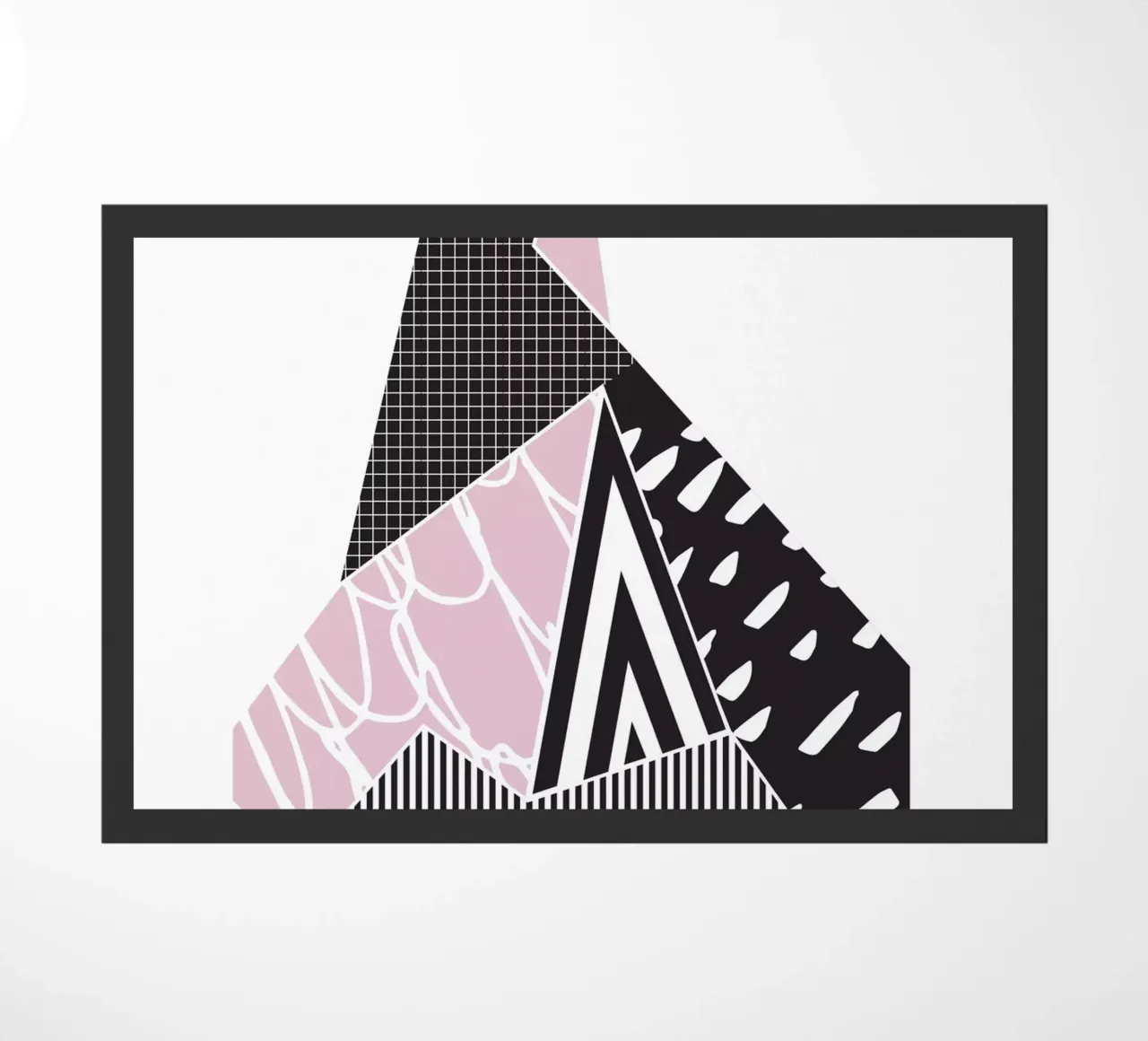 Geometric Pattern Mountain doormat by Kim Hubball Studio