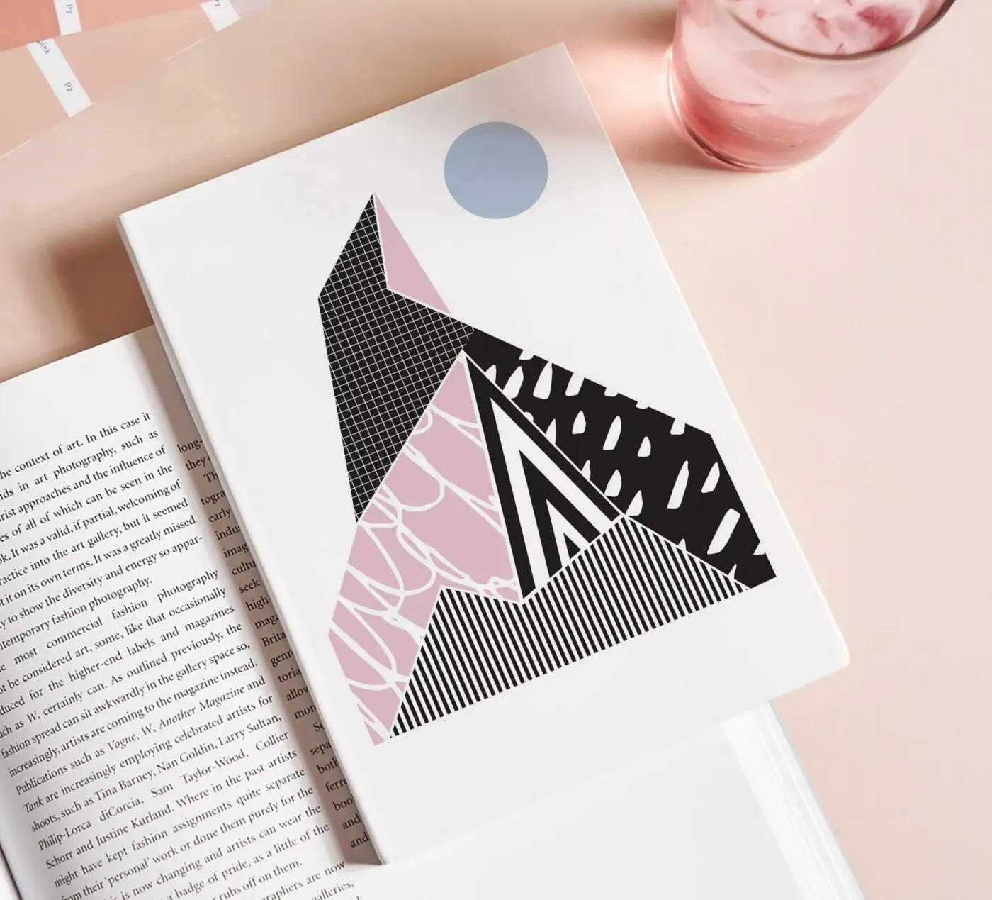 Geometric Pattern Mountain notebook by Kim Hubball Studio