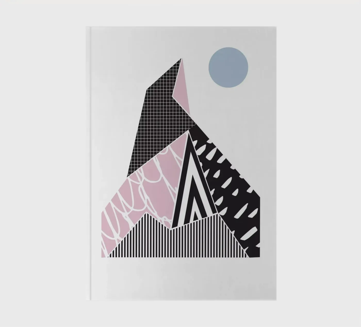 Geometric Pattern Mountain notebook by Kim Hubball Studio