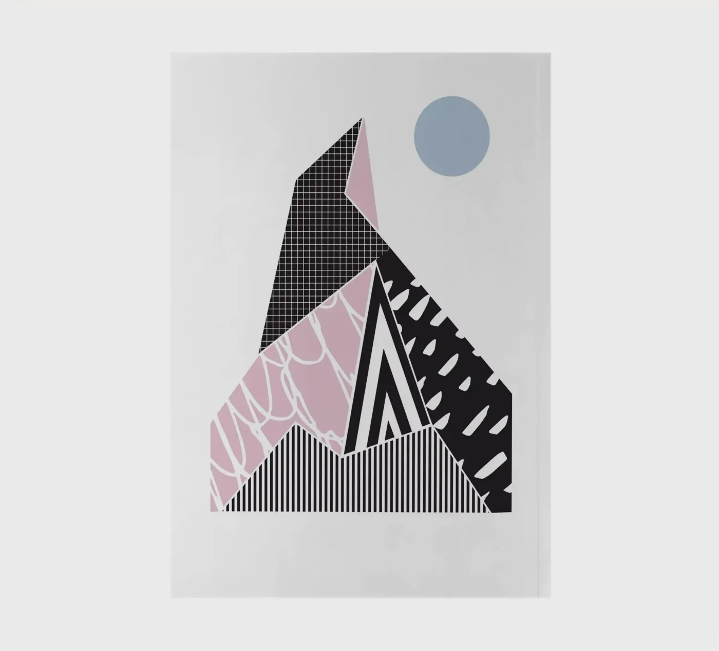 Geometric Pattern Mountain notebook by Kim Hubball Studio