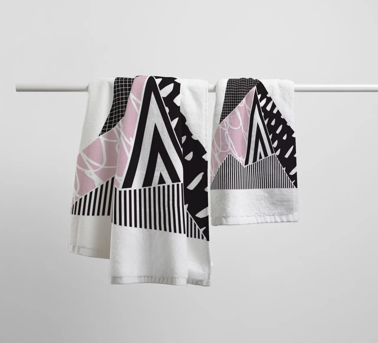 Geometric Pattern Mountain towel by Kim Hubball Studio
