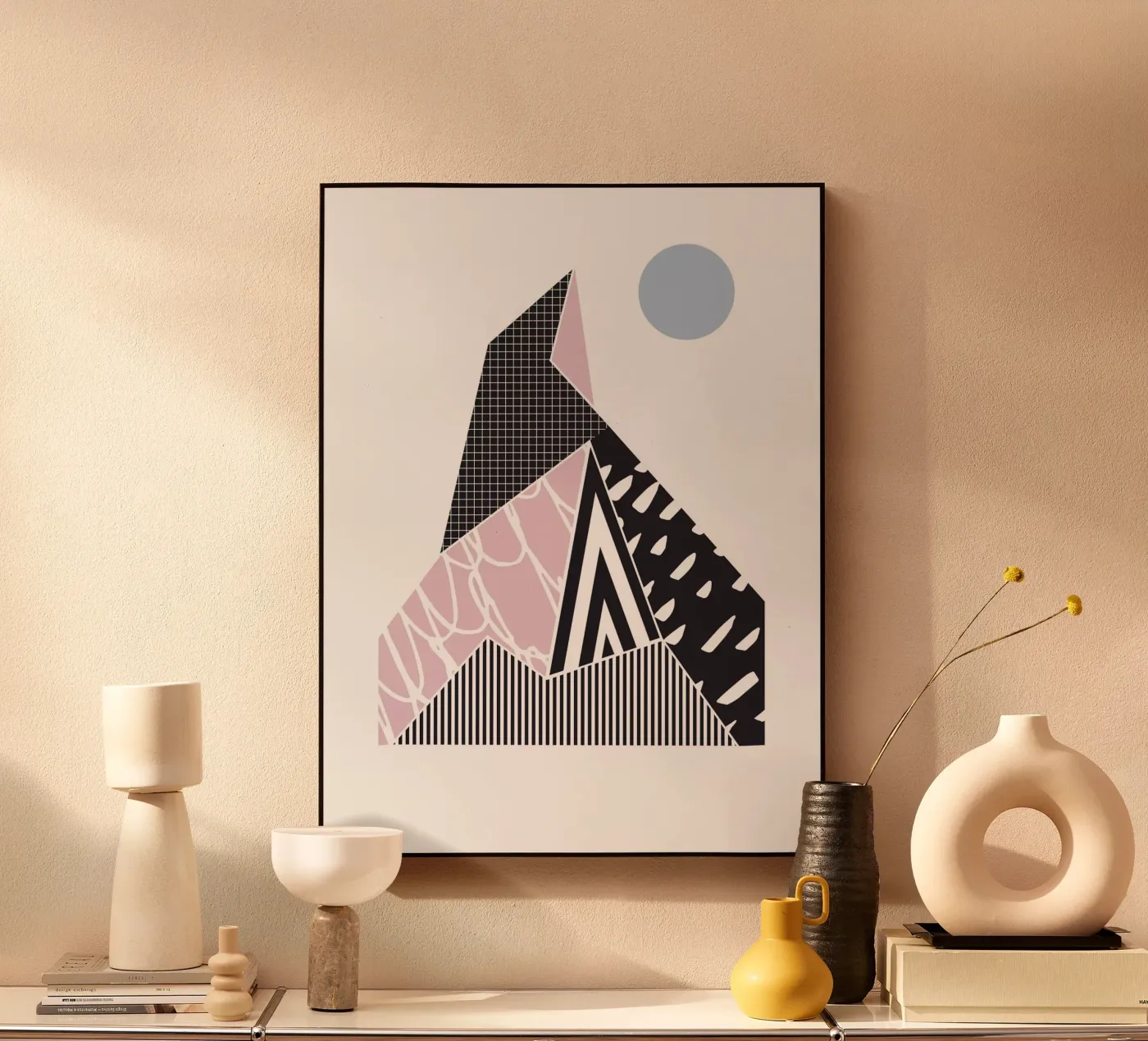 Geometric Pattern Mountain forex plate by Kim Hubball Studio