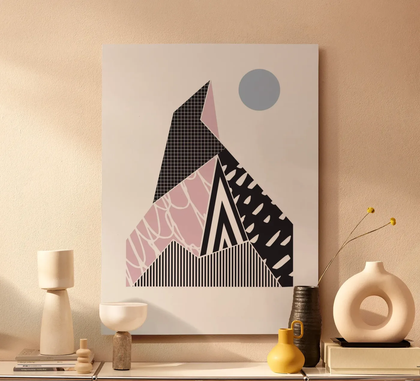 Geometric Pattern Mountain forex plate by Kim Hubball Studio