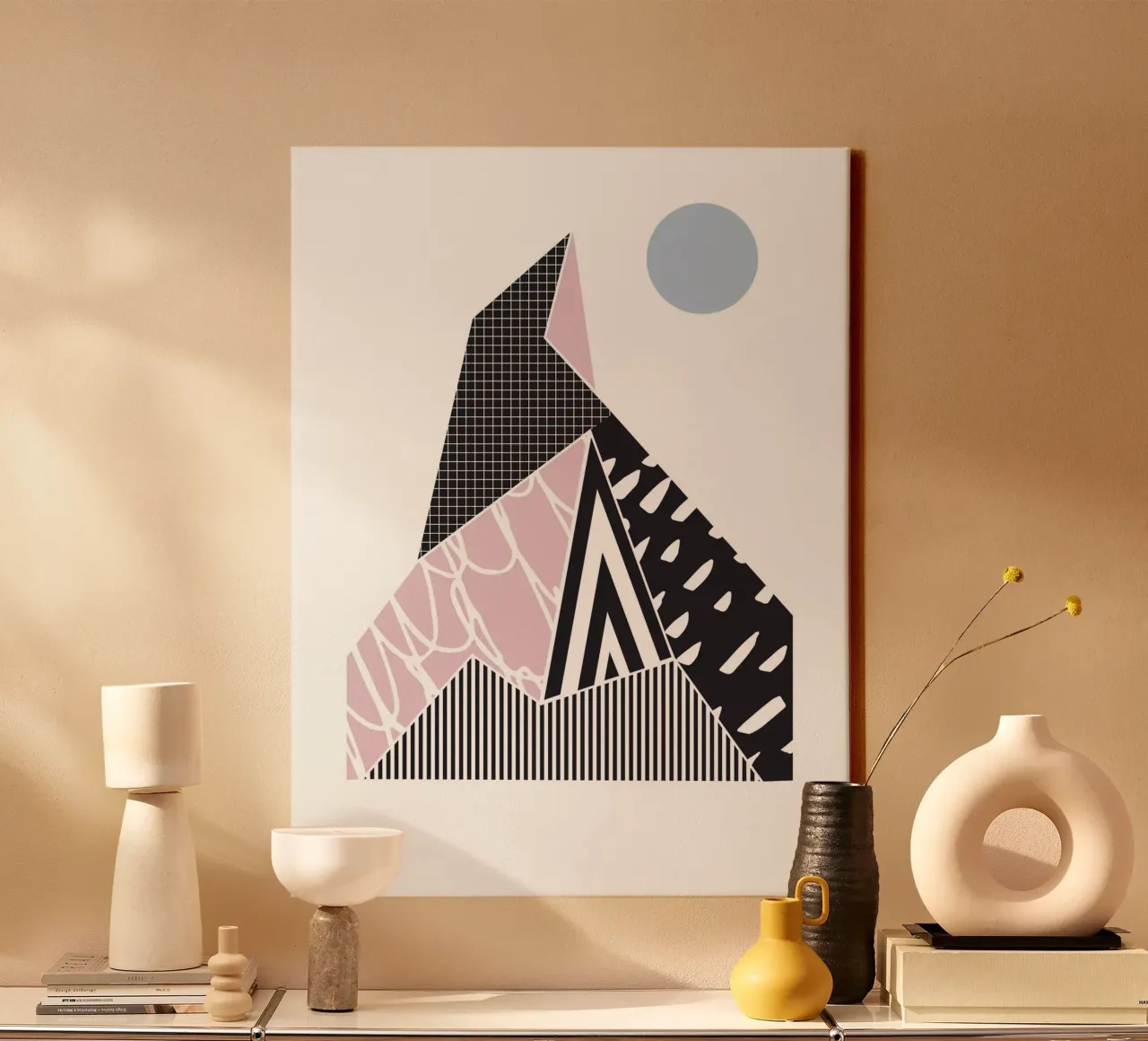 Geometric Pattern Mountain tela da Kim Hubball Studio