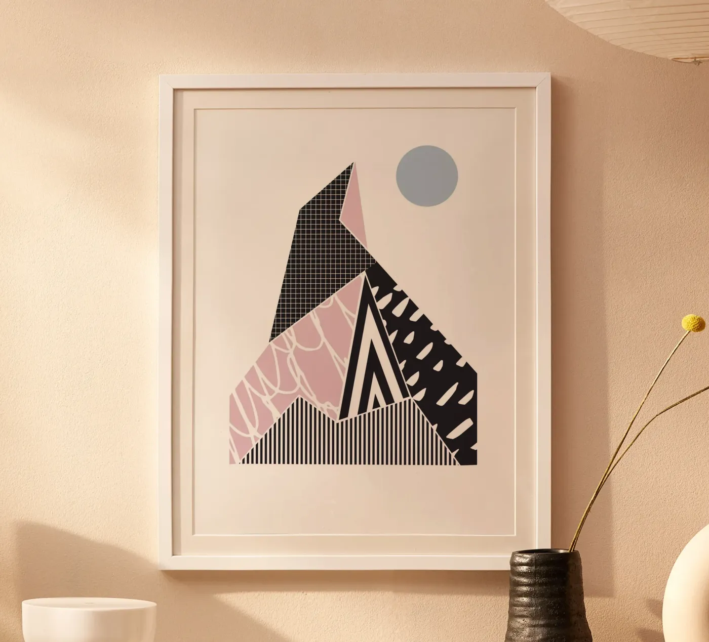 Geometric Pattern Mountain poster de Kim Hubball Studio