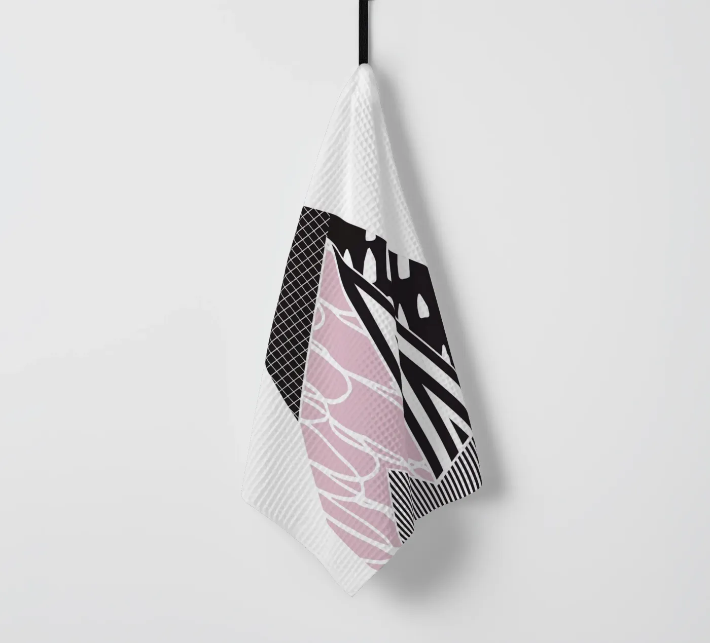 Geometric Pattern Mountain tea towel by Kim Hubball Studio