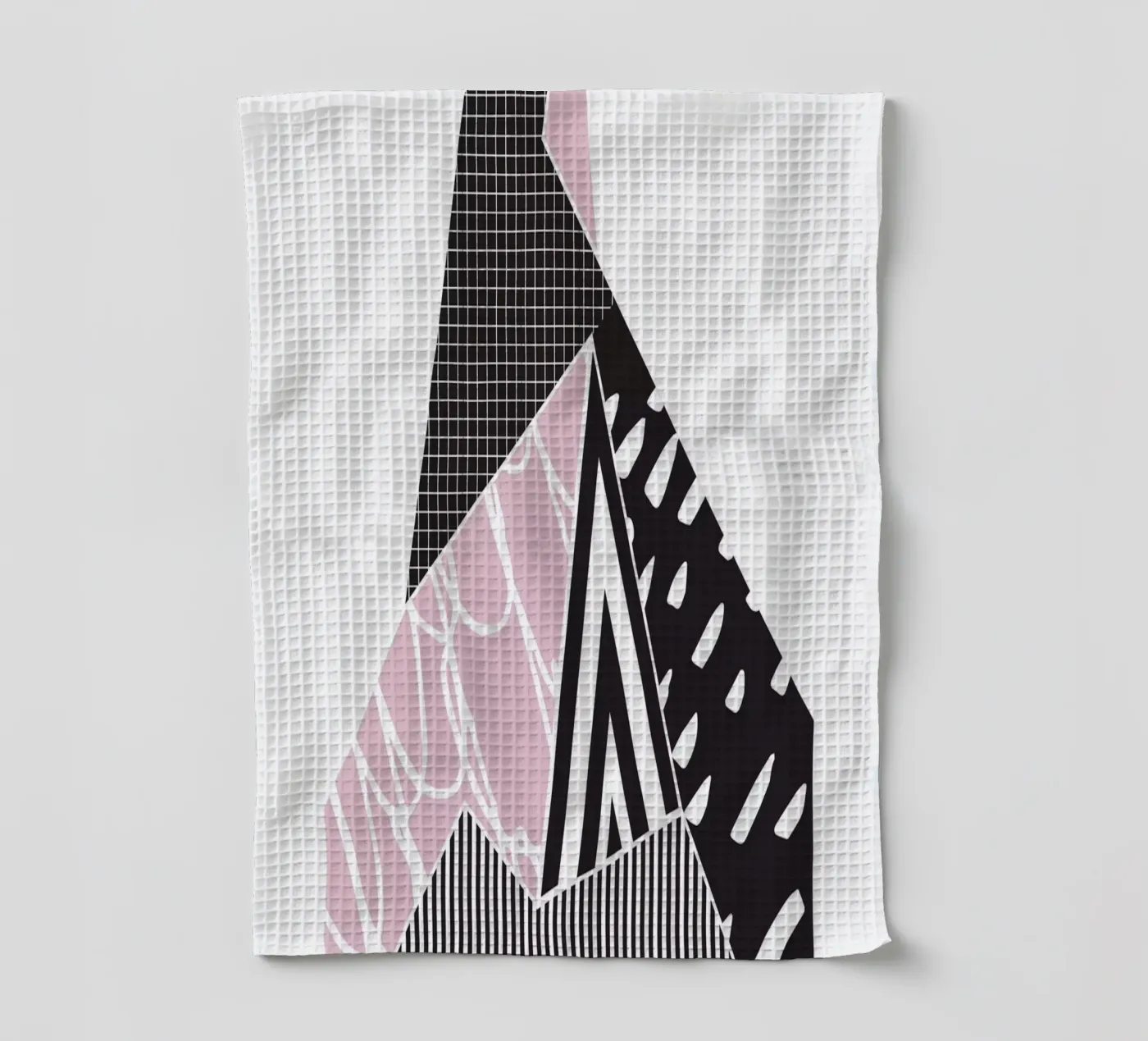 Geometric Pattern Mountain tea towel by Kim Hubball Studio