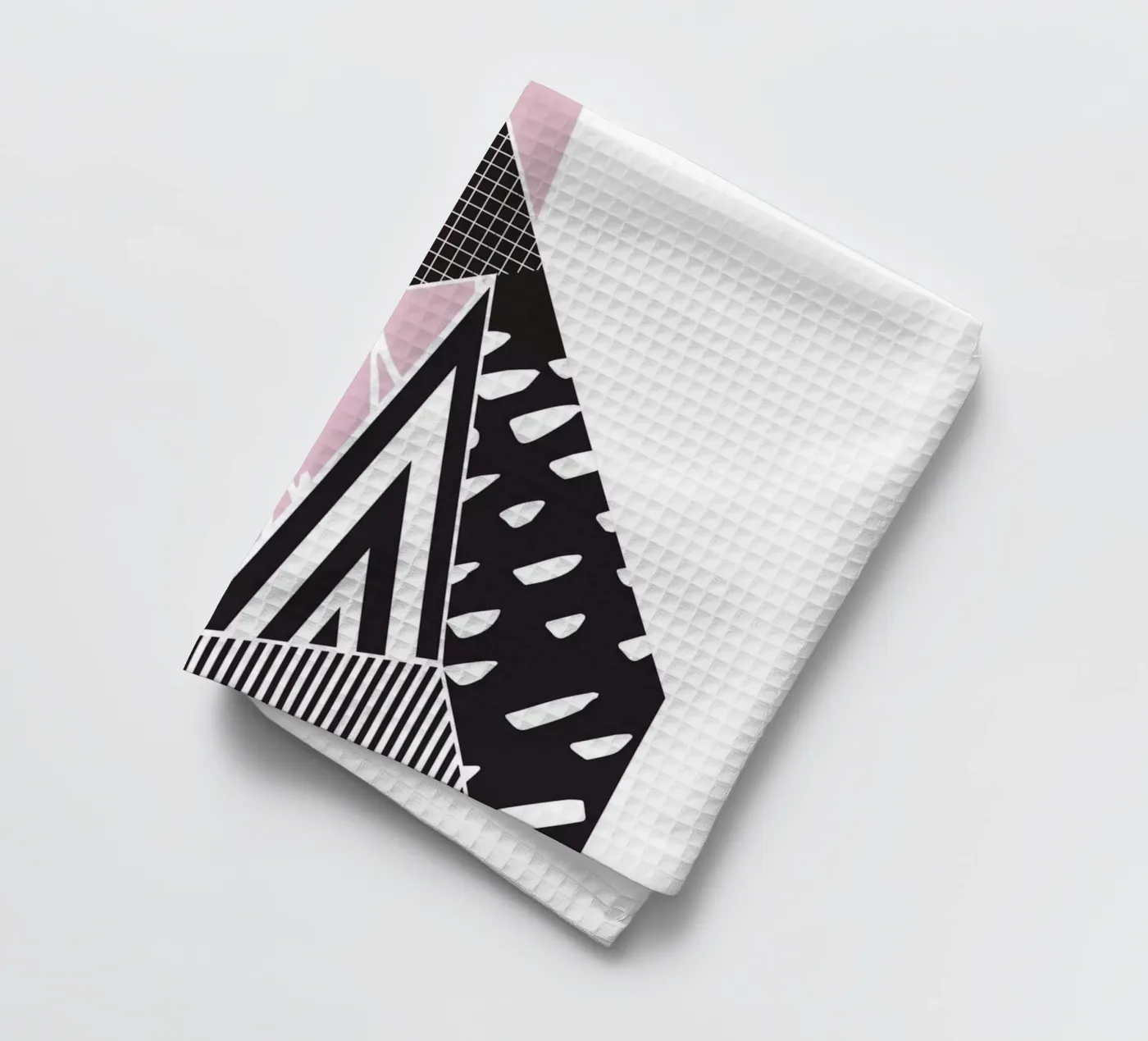 Geometric Pattern Mountain tea towel by Kim Hubball Studio