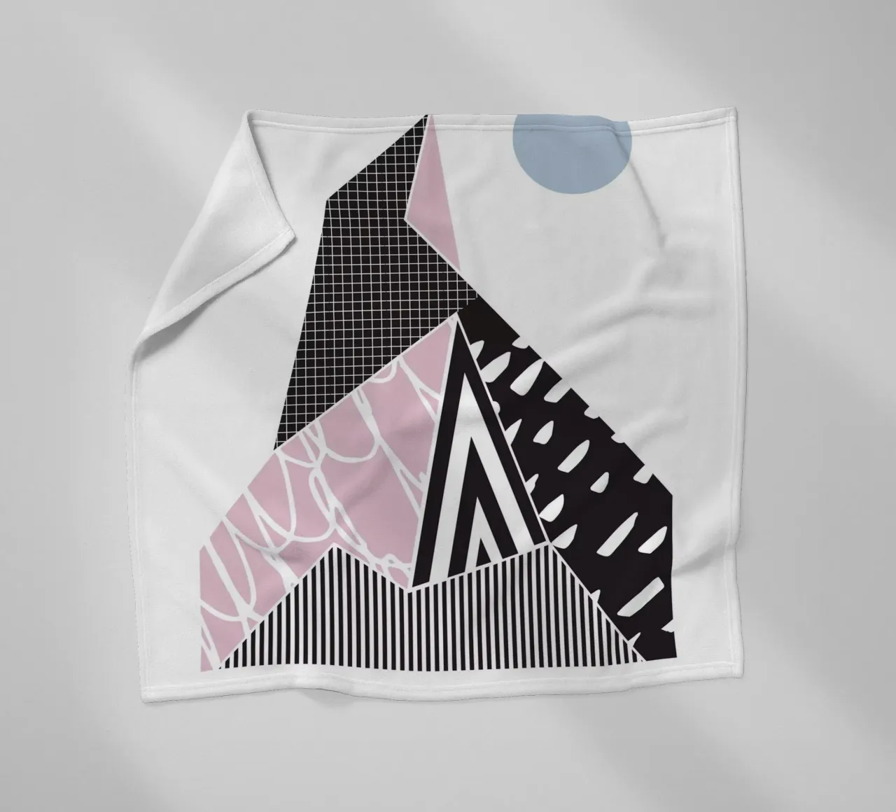 Geometric Pattern Mountain fleece blanket by Kim Hubball Studio