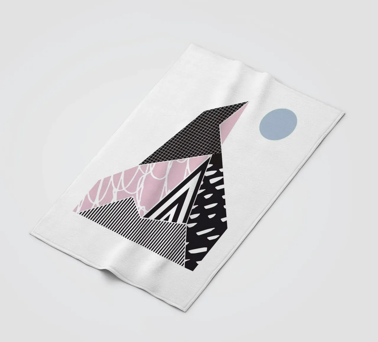 Geometric Pattern Mountain fleece blanket by Kim Hubball Studio