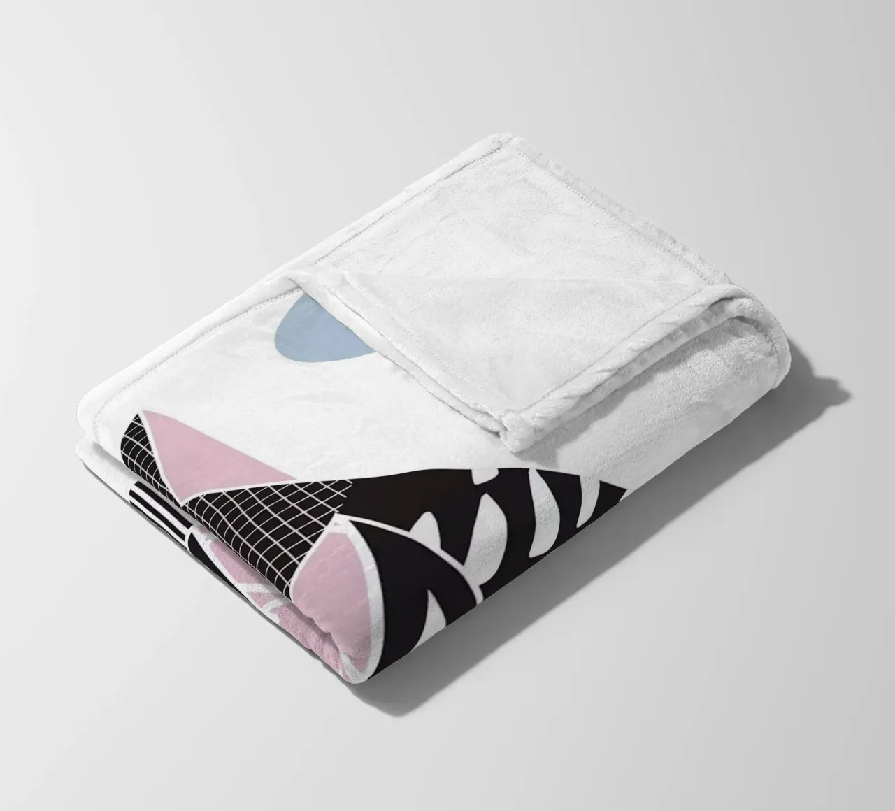 Geometric Pattern Mountain fleece blanket by Kim Hubball Studio