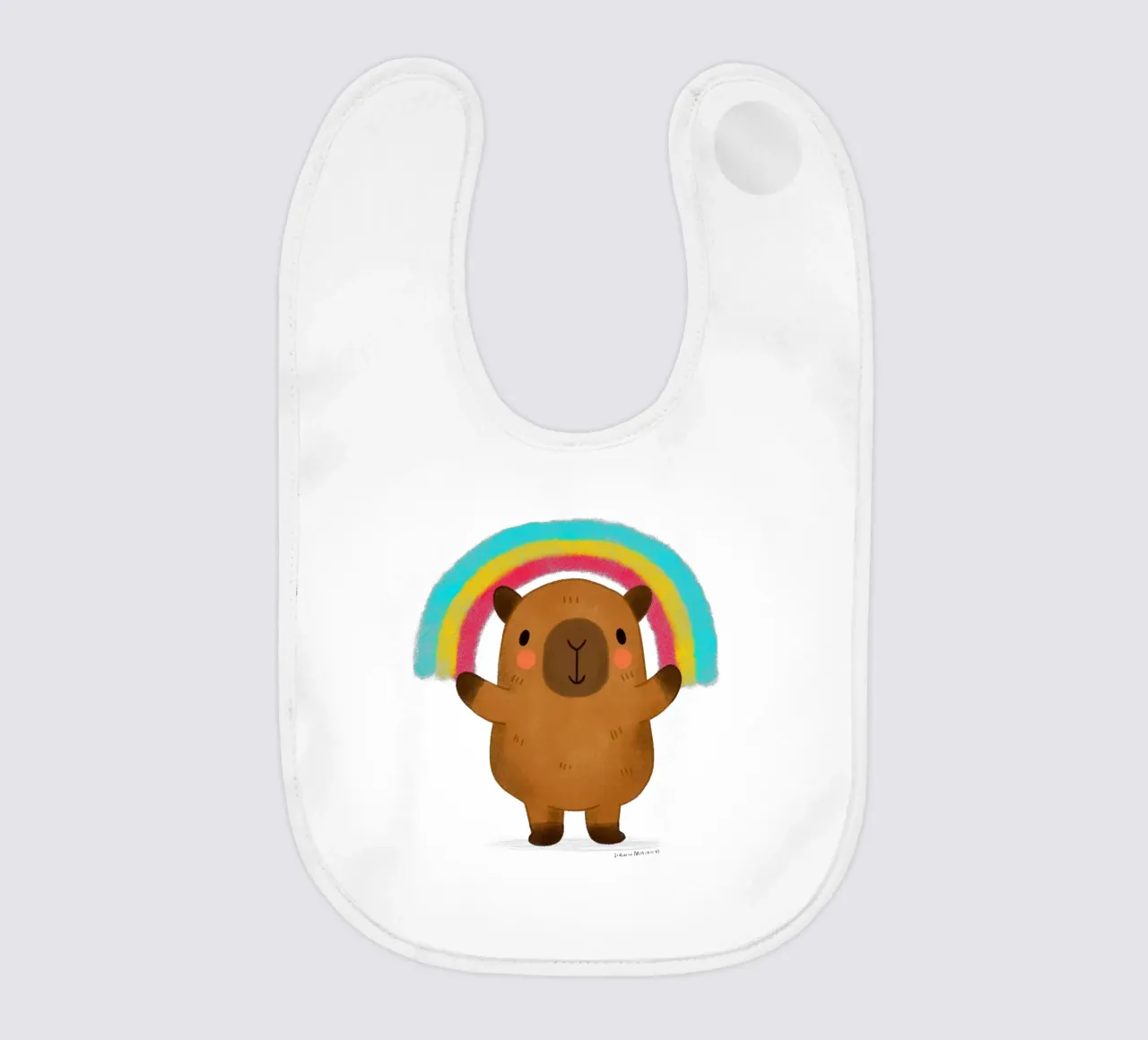 Capibara con arcobaleno bavaglino da julianamotzko
