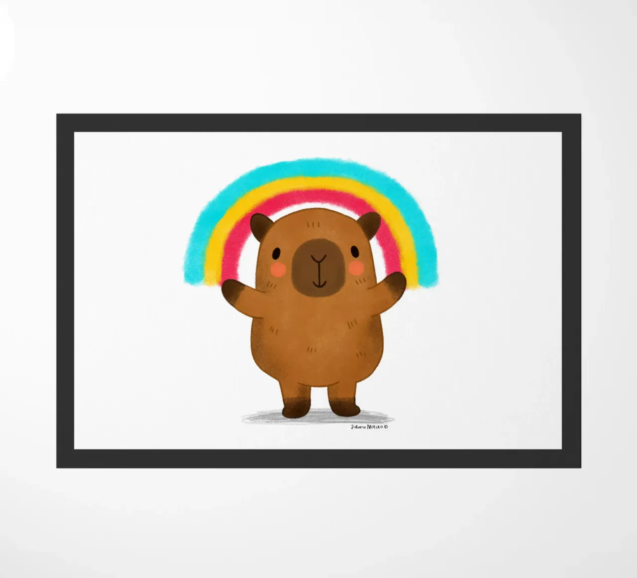 Capibara con arcobaleno zerbino da julianamotzko