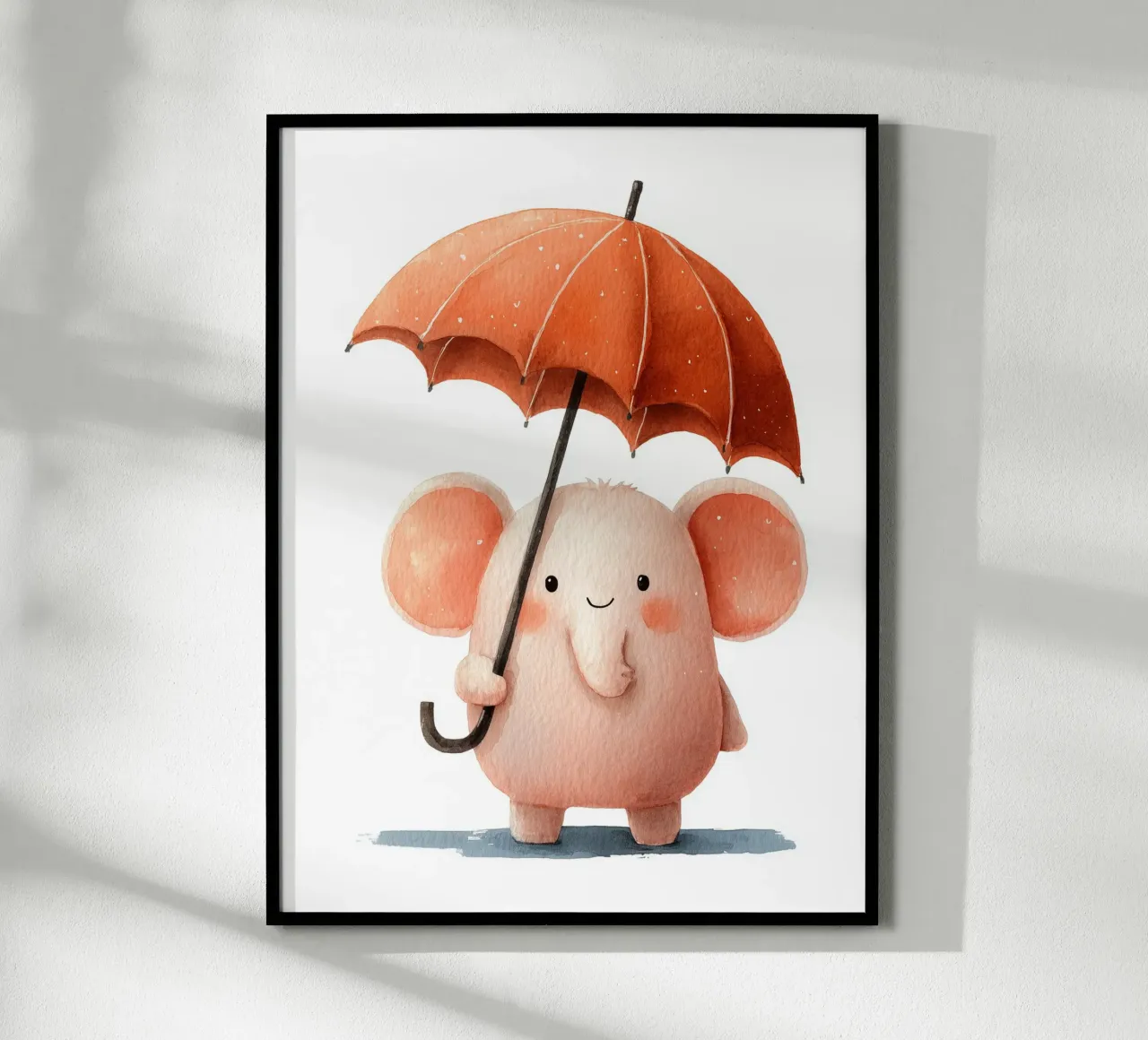 Poster Elefante con ombrello carta hahnemühle da Kid’s Dream