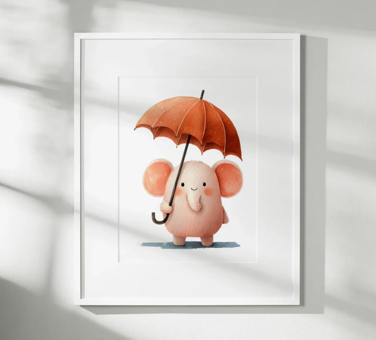 Poster Elefante con ombrello carta hahnemühle da Kid’s Dream