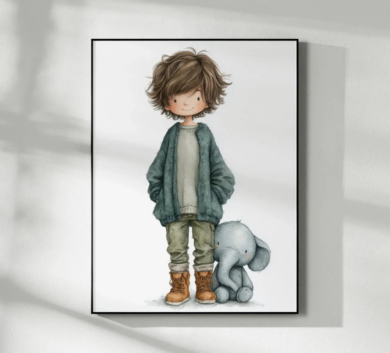 Poster per la cameretta di un ragazzo con elefante plexiglass da Kid’s Dream