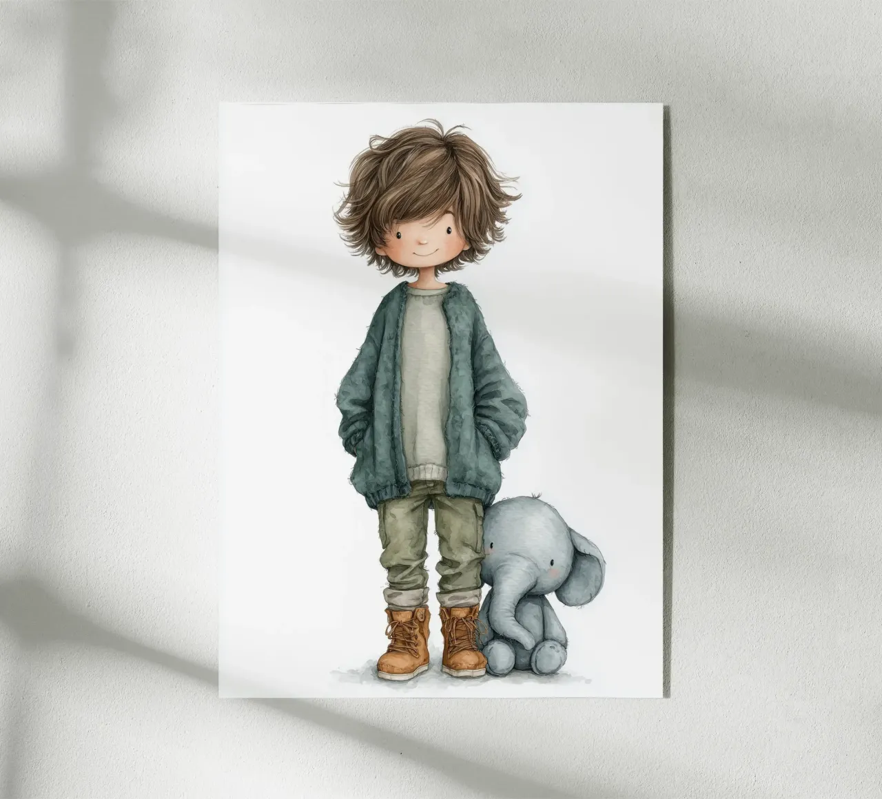 Poster per la cameretta di un ragazzo con elefante plexiglass da Kid’s Dream