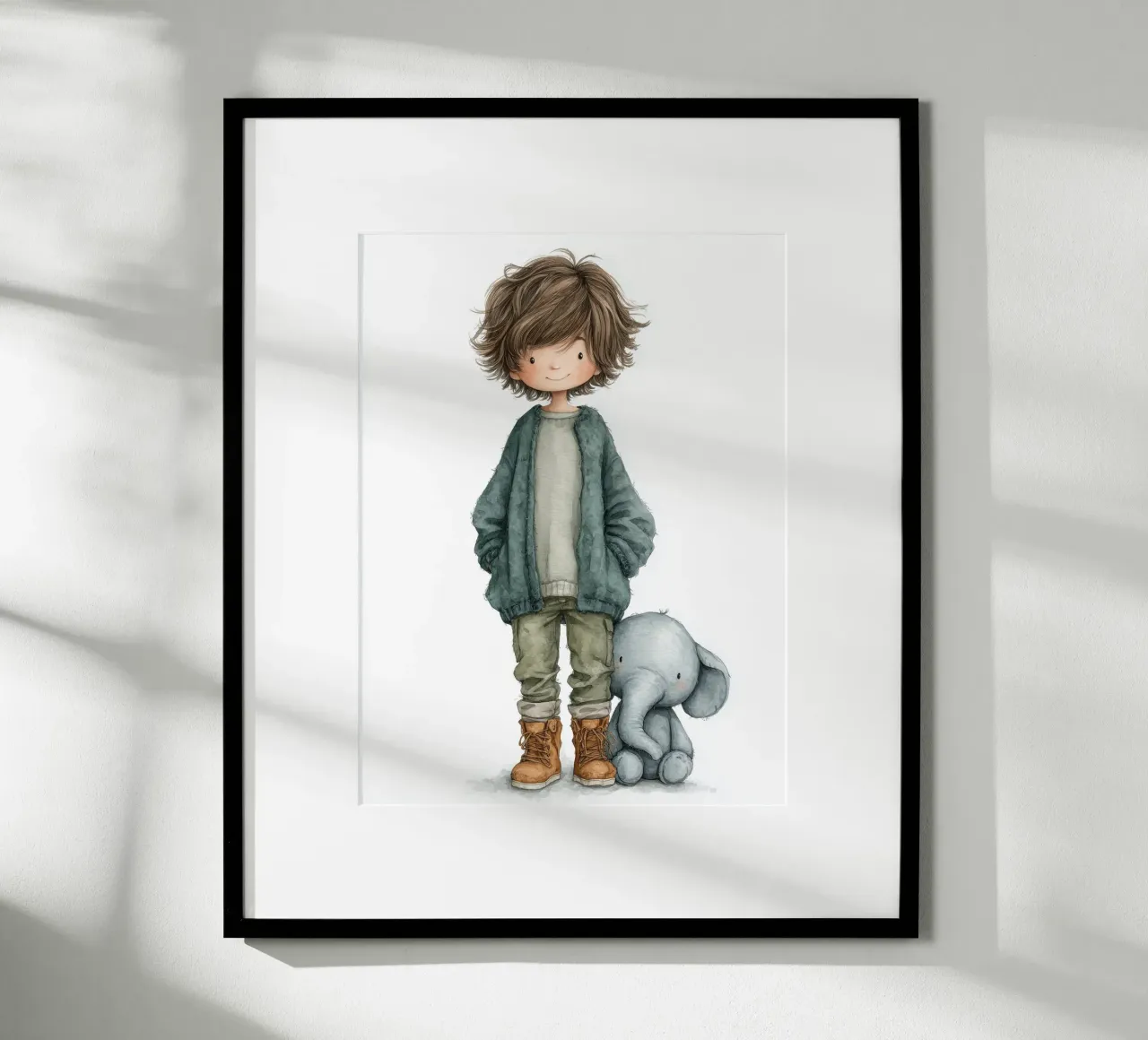 Poster per la cameretta di un ragazzo con elefante carta hahnemühle da Kid’s Dream