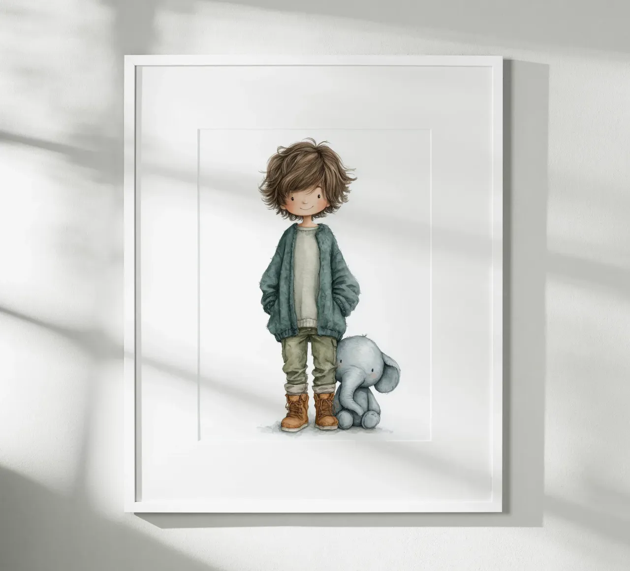 Poster per la cameretta di un ragazzo con elefante carta hahnemühle da Kid’s Dream