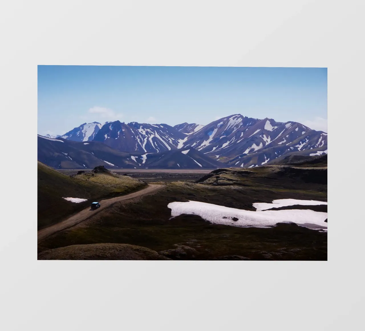 Road through epic mountain range telo in pvc da Fjöllart