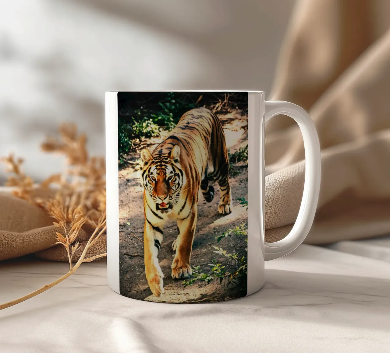 Coraggiosi come una tigre, vincete tutte le sfide tazza in ceramica da Nature's Palette