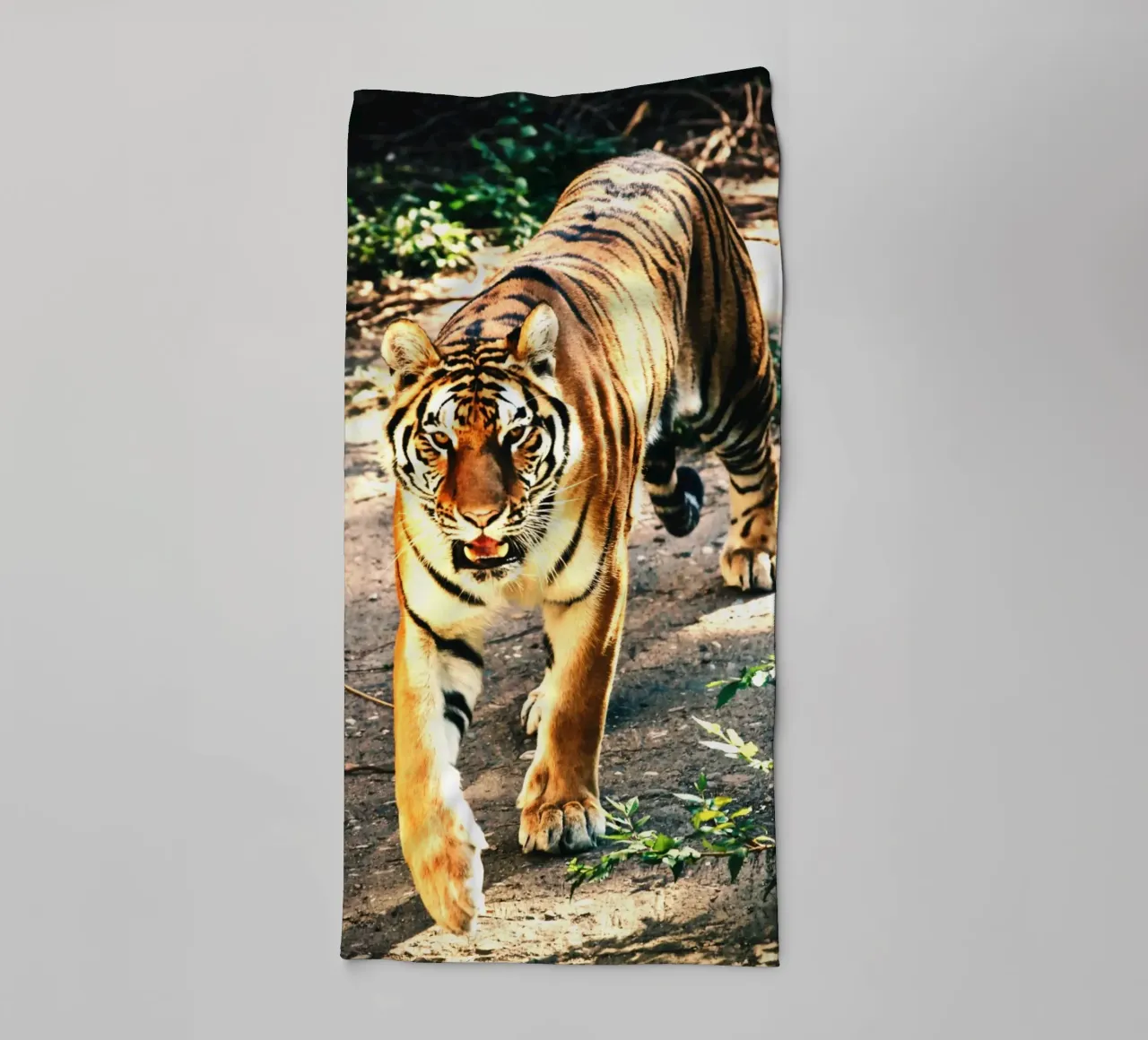 Brave as a tiger, conquer all challenges towel by Nature's Palette