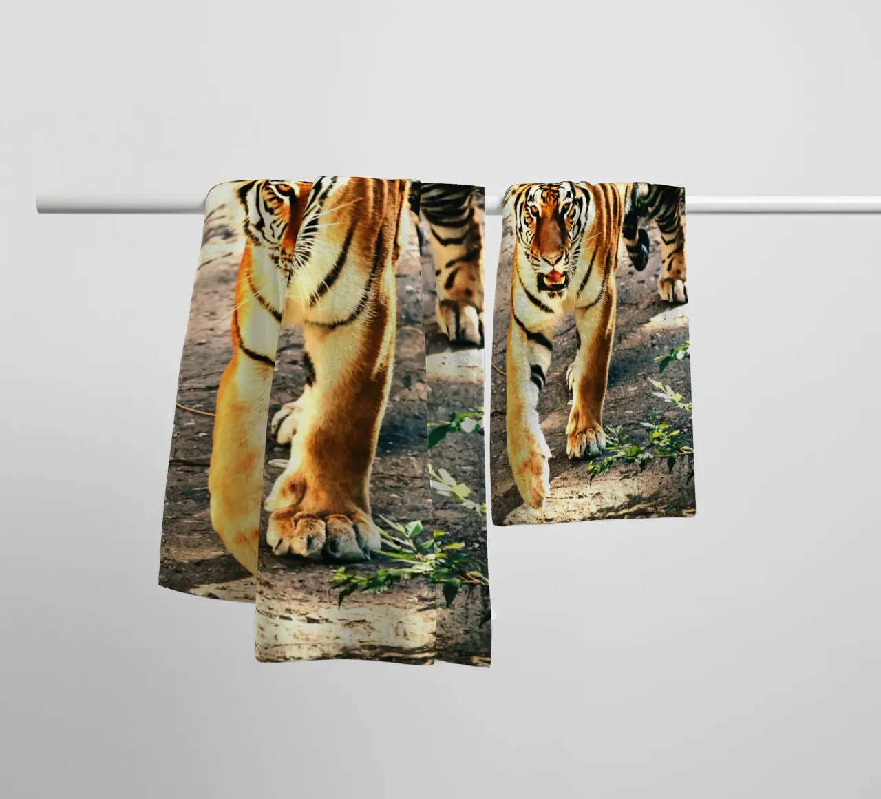 Brave as a tiger, conquer all challenges towel by Nature's Palette
