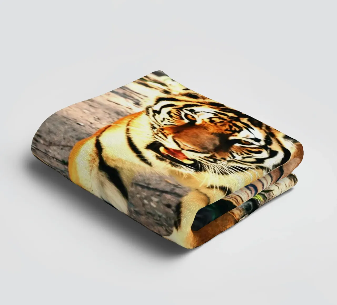 Brave as a tiger, conquer all challenges towel by Nature's Palette